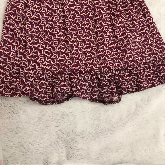 Burgundy button up flowy dress - Picture 6 of 10